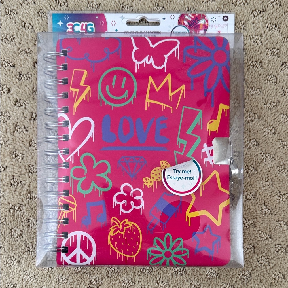 3C4G Pink and Blue Color Changing Locking Journal & Pen